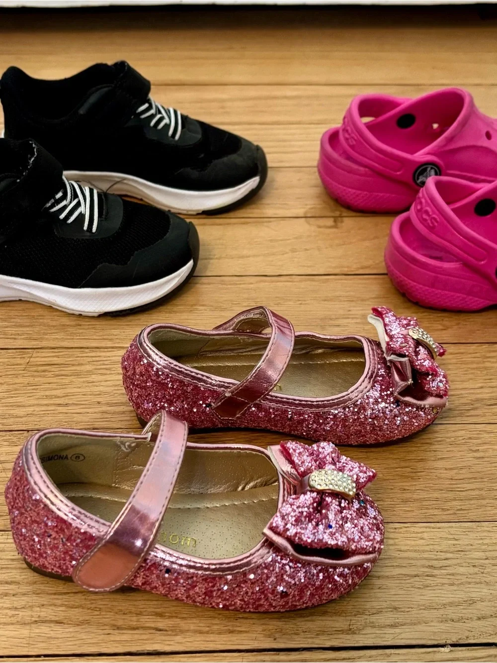 3 pair baby shoes/sneakers size 6